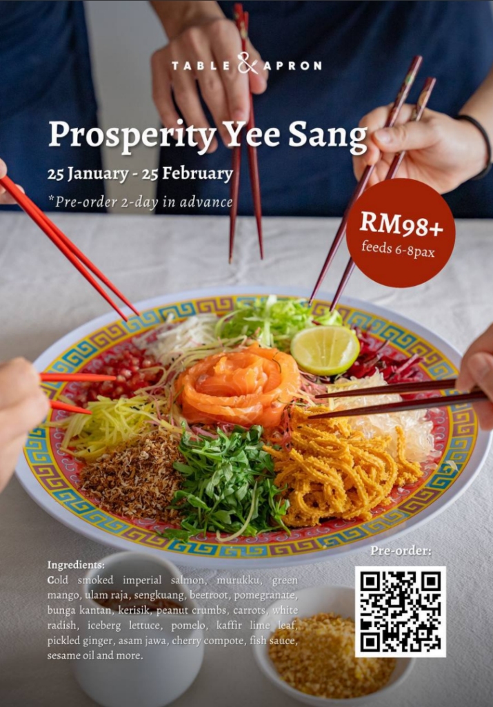 (5) Table & Apron: Prosperity Yee Sang