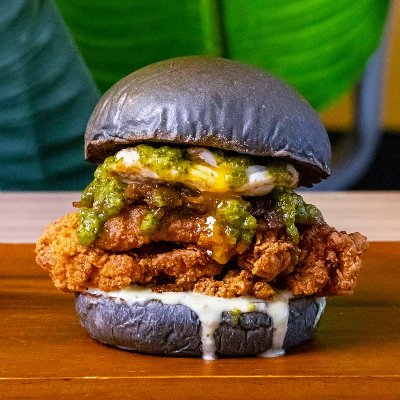 The Ayam Kau Hijau Burger